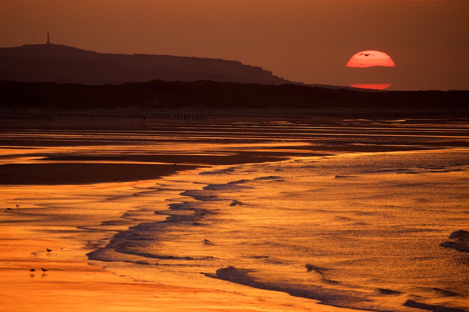 coucher de soleil à calais