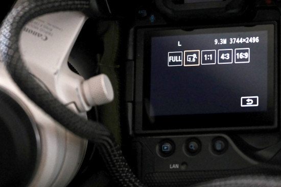 mode crop APS-C sur le canon R3