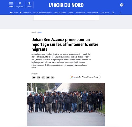 Capture de l’article consacré au Prix Varenne 2018 de Johan Ben Azzouz