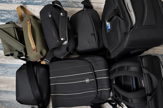 camera bag and gear